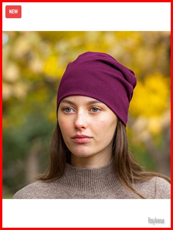 Bamboo Fabric Slouchy Beanie Hats for Men Women Lightweight Skull Caps main image 4